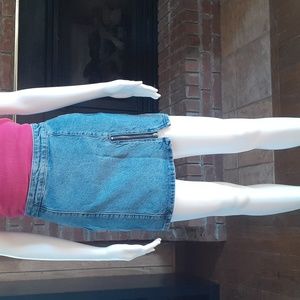 We The Free Women's Blue Jeans Skirt